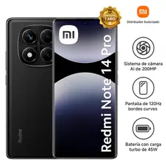 XIAOMI - Celular Redmi Note 14 Pro 8GB 256GB Negro