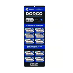 DORCO - Platinum Blister de 100 Hojas de afeitar