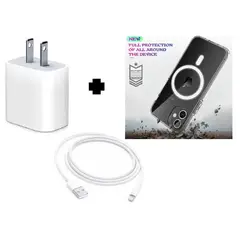 SMART - PACK Cargador 20W + Cable USB a Lightning + Funda Magnetica modelo 14