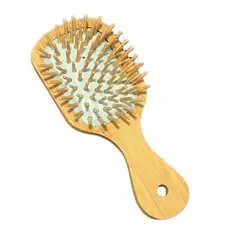 GENERICO - CEPILLO PEINE CARTERA BAMBÚ ANTIFRIZZ ECOAMIGABLE VERDE