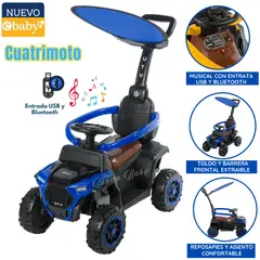 EBABY - Carrito Musical con Luces y Sombrilla Azul