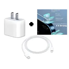 SMART - PACK Cargador 20W + Cable USB-C Lightning + Funda Magnetica 13 PRO MAX