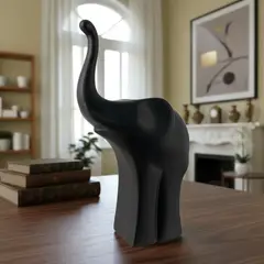 CONCEPTS LIFE - Adorno Elefante Moderno Negro B 15x08x25 cm