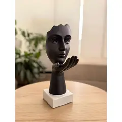 GENERICO - Adorno Escultura de Cara Decor 11x15x32 cm