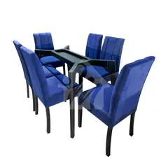 GENERICO - Juego de comedor 6 sillas Bisman Azul