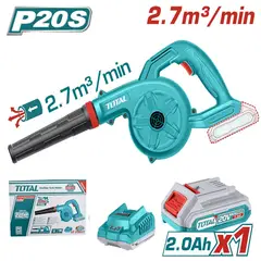 TOTAL TOOLS - SOPLADORA ASPIRADORA DE AIRE INALÁMBRICA 20V BAT 2AH TOTAL TABLI200281
