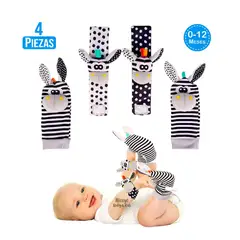 BABY - Set de Estimulación Medias y Muñequeras de Alto Contraste - Blanco y Negro