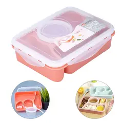 GENERICO - Táper Lonchera Contenedor de Alimentos con Divisiones Ladrillo