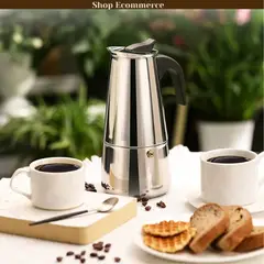 GENERICO - Cafetera moka de acero 6 tz