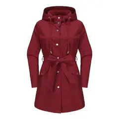 GIOIO - Chaqueta mujer impermeable ligera con capucha holgada casual