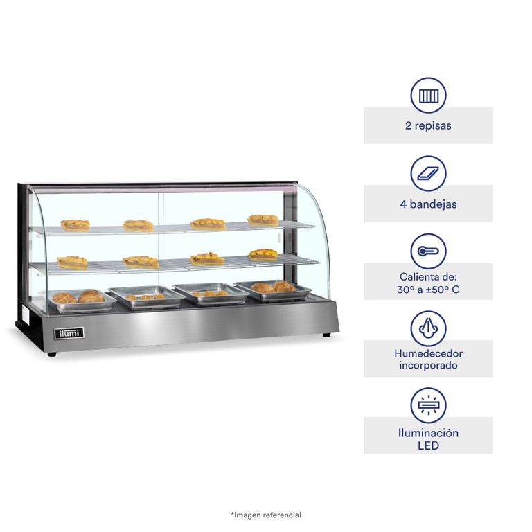 VITRINA CALIENTE 4 BANDEJAS
