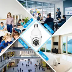 GENERICO - Foco Camara de Seguridad videovigilancia Hd 355°