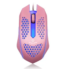 ENKORE - Mouse Gamer Alambrico LEVITRON EKM107 USB Rosado
