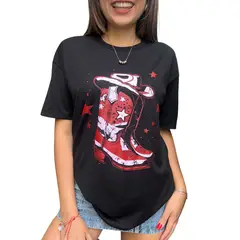 ENGELL - Polo Oversize Cow Negro