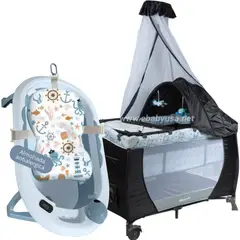 EBABY - Cuna Corral SALLY + Tina Plegable BABY CAM CELESTE 716-B