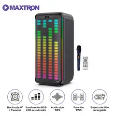 MAXTRON - Torre de Sonido Skylight 8" MX 803 BT USB FM TWS