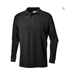 GENERICO - POLO CAMISERO MANGA LARGA NEGRO