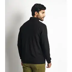 GENERICO - POLO CUELLO CAMISERO MANGA LARGA NEGRO