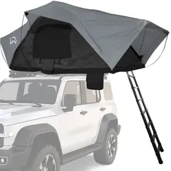 TERRA FORCE - Carpa de Techo Ranco 4-5 Personas Base Negro - Cubierta Gris
