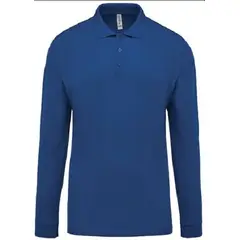 GENERICO - POLO CUELLO CAMISERO MANGA LARGA AZULINO