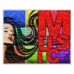 MAKA - DIAMOND PAINTING I LOVE MUSIC 40X50 CM