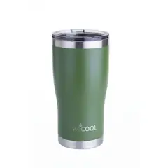 WECOOL - Taza Térmica Verde 590 ml de Acero Inoxidable – Mantiene Frío y Calor