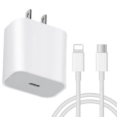Pack Cargador 20W USB-C Carga Rapida + Cable USB-C a Lightning 1 metro