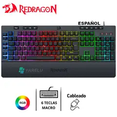 REDRAGON - Teclado SHIVA Semi Mecánico Gamer K512RGB-SP