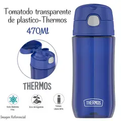 THERMOS - Tomatodo Transparente de 470 ml - Azul