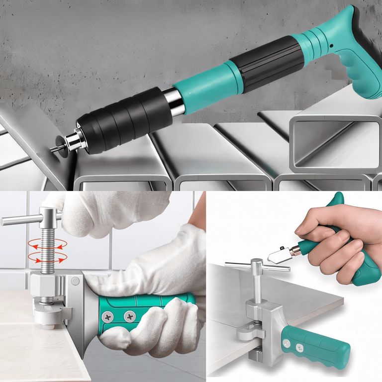 Pistola de Clavos Fulminante + Cortador de Vidrio Precisión Total