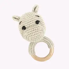 GENERICO - Sonaja 2 en 1 Hipopótamo Amigurumi