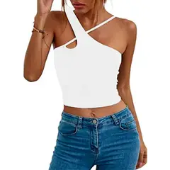 GENERICO - Basico Mujer Top Rip Kamala Boudreaux Blanco