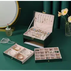 GENERICO - Joyero Grande de Tres Capas, Organizador de Joyas de 3 Niveles