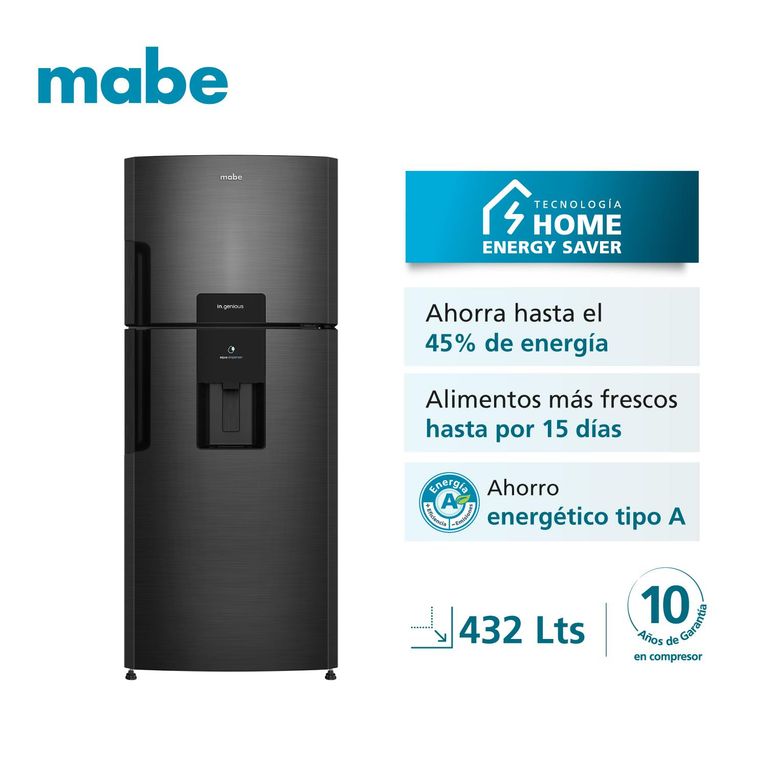 Refrigeradora No Frost 432L Netos Black Steel RMP470YPC