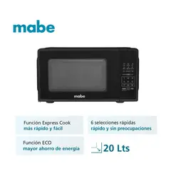 MABE - Horno Microondas 20 L Negro HMM07PBN