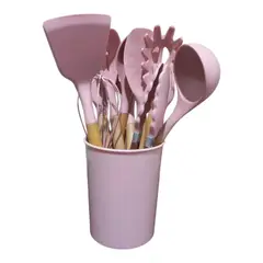 WELL BEING - Set de Cucharones de Silicona de 12 Piezas – Resistente al Calor