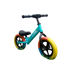 GENERICO - Bicicleta de equilibrio sin pedal para niños pequeños color celeste