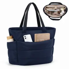 GENERICO - BOLSO PUFFER - TIPO TOTE BAG PARA DAMA PORTALAPTOP