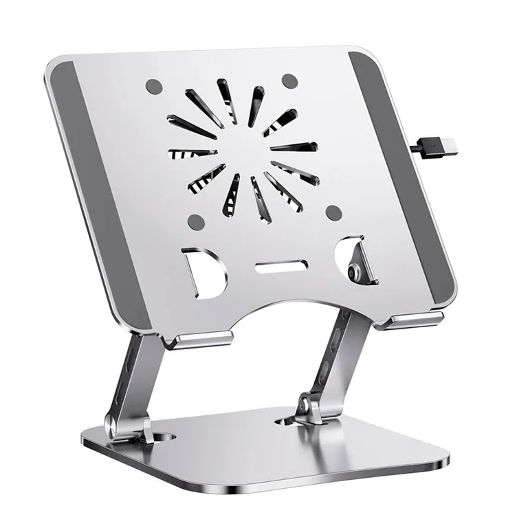 Soporte Plegable Metálico Para Laptop Con Ventilador