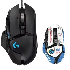 LOGITECH - Mouse Gamer G502 Hero Y Pegatinas antideslizantes -Blanco