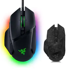 RAZER - Mouse Gamer Basilisk V3 y Pegatincas antideslizantes -Negro