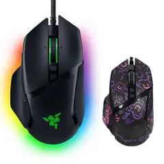RAZER - Mouse Gamer Basilisk V3 y Pegatincas antideslizantes -Morado