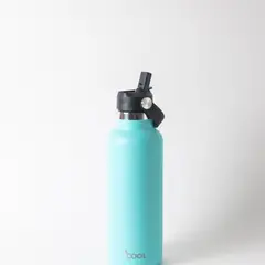 WECOOL - Botella Térmica 650 ml Turquesa de Acero Inoxidable con Tapa de Pico Antifugas