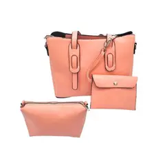 GENERICO - Set de Cartera x 3 Durazno Glam Urbano