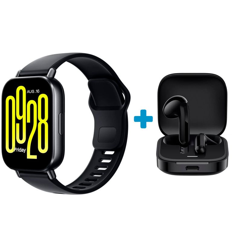 Smartwatch Redmi Watch 5 Active Black + Audífonos Redmi Buds 6 Active