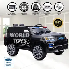 KING - Carro a Batería Para Niños «POLICE» Black