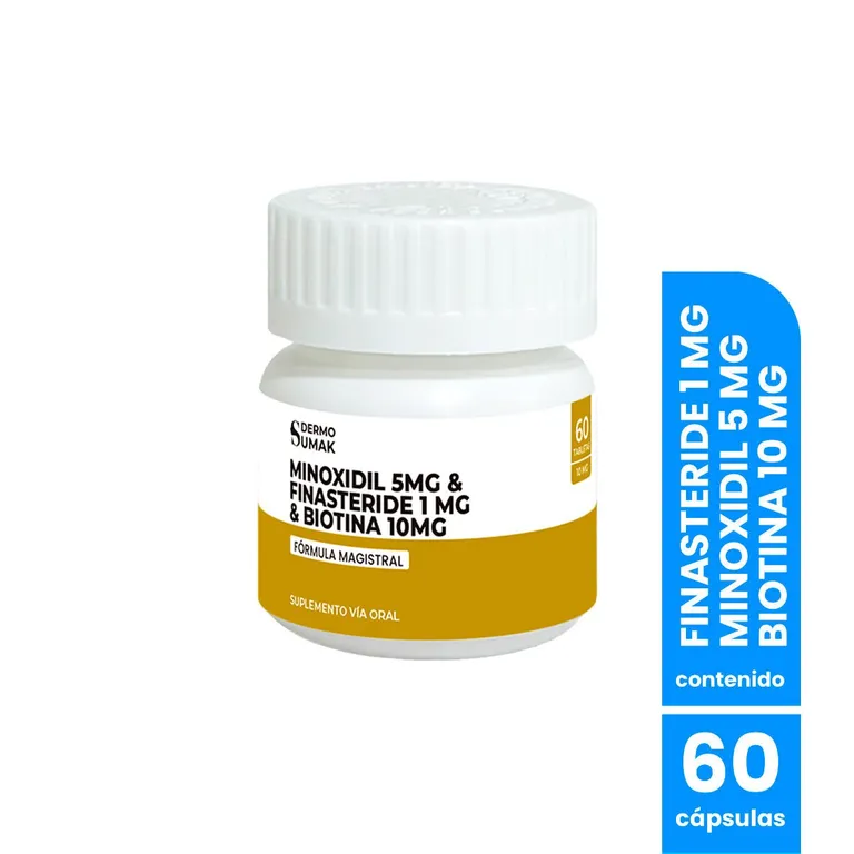Finasteride 1mg & Minoxidil 5mg & Biotina 10mg 60 cap Dermo Sumak