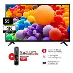 LG - Televisor Smart TV 55 LED 4K UHD 55UT7300PSA + Magic Remote MR24GN