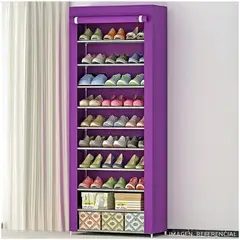 INSPIRA - Zapatera organizador de 9 niveles Violeta Oscuro