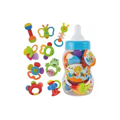 GENERICO - Set de Sonajeros para Bebés Diseño Biberón